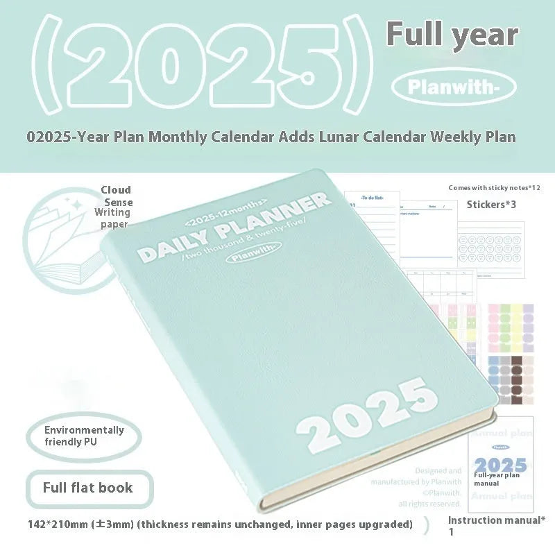 Waterproof notebook with PU cover for postgraduate entrance exam clock-in records in multiple colours