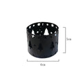 Black iron Christmas candlestick holder with decorative elk bracket design.