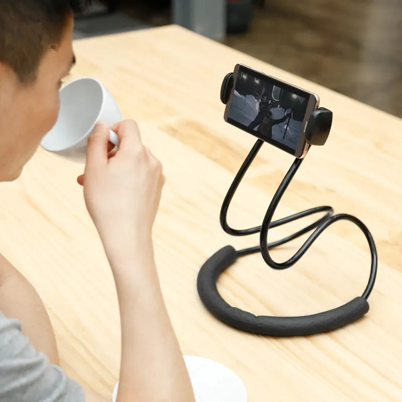 Baseus flexible mobile phone holder showing adjustable stand and shockproof bubble support