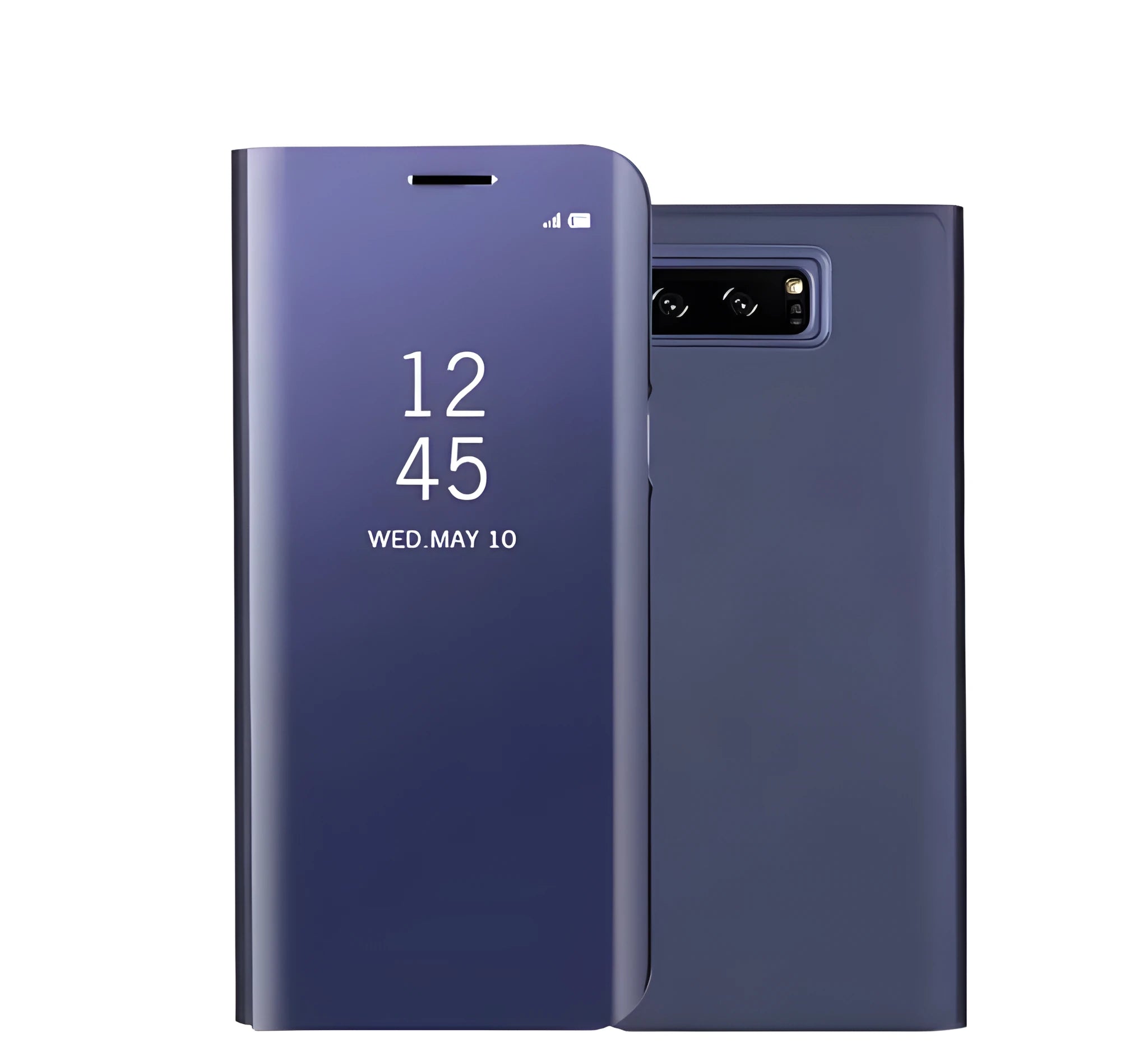Samsung Galaxy Note20 phone case with card slots and a shiny mirror finish in various colours.
