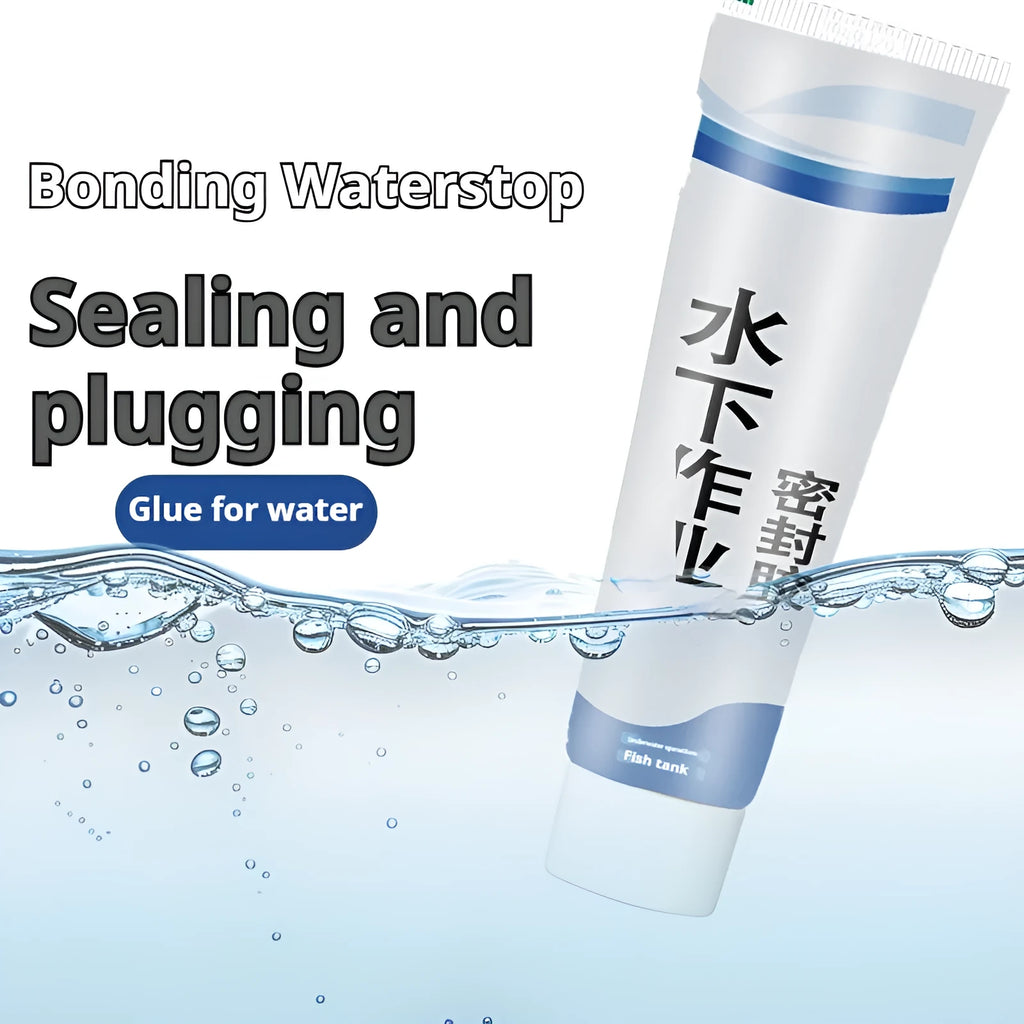 Underwater adhesive sealant for glass fish tank leakage prevention, white and transparent tubes, 60ml and 120ml models
