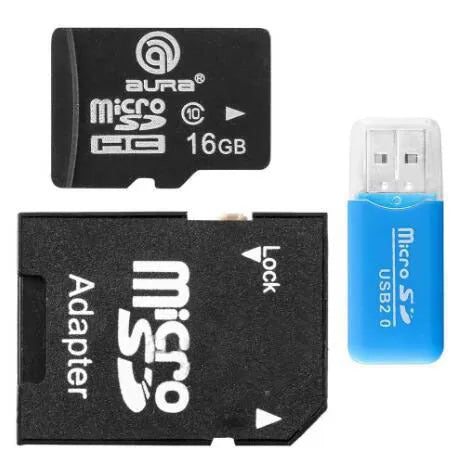 Mini USB card reader with TF and SD card slots for computer file transfer