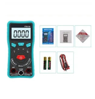PTM burn-proof automatic digital universal meter in green with LED display and back bracket