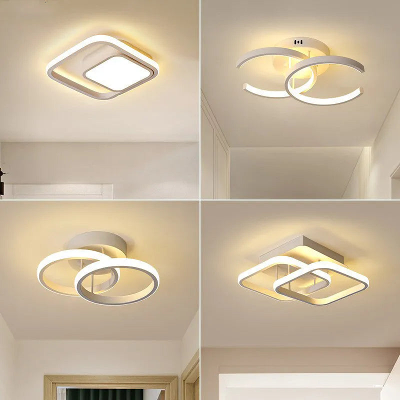 Commercial corridor LED ceiling light fixture with three style options for hotel restaurant lighting