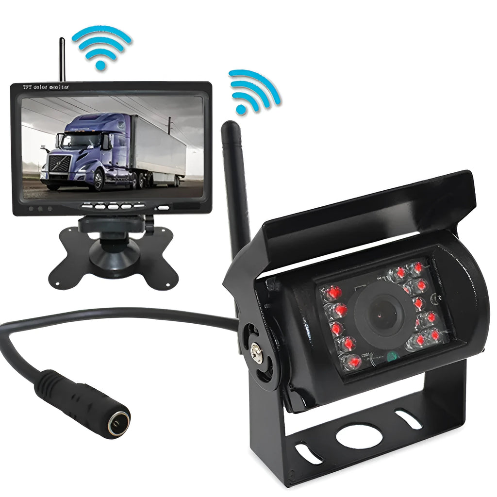 2.4G wireless reversing assist system with aluminium alloy body and 4.3 to 9 inch screen options
