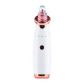 Black electric blackhead extractor device with multiple nozzle attachments for skin pore cleaning