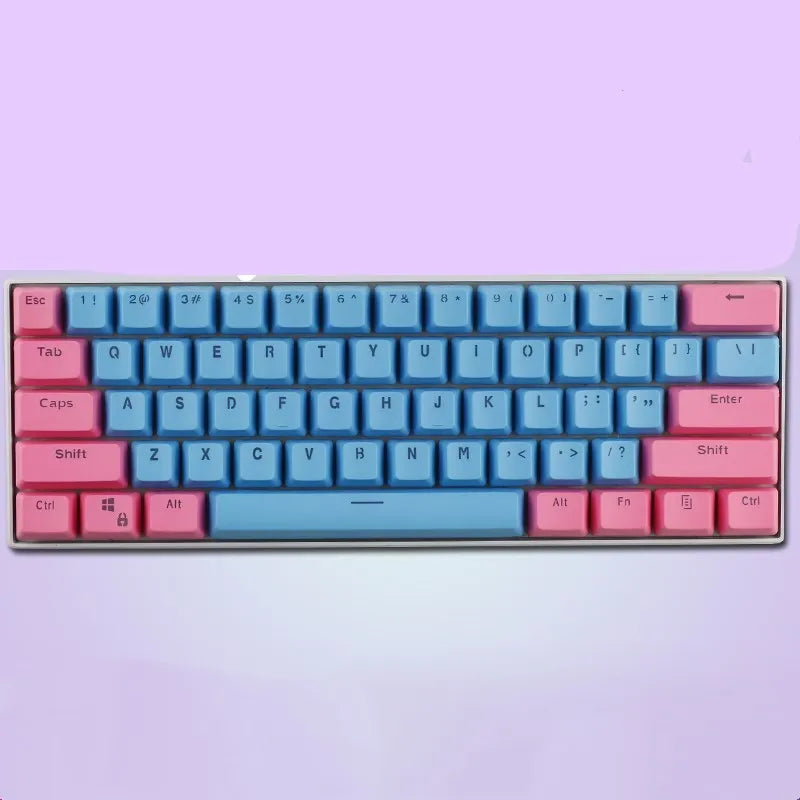 PBT transparent keycap set with two-shot injection legends, OEM height profile, matte finish for mechanical keyboard