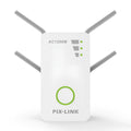 AC09 1200M dual frequency wireless repeater with UK plug, white plastic housing