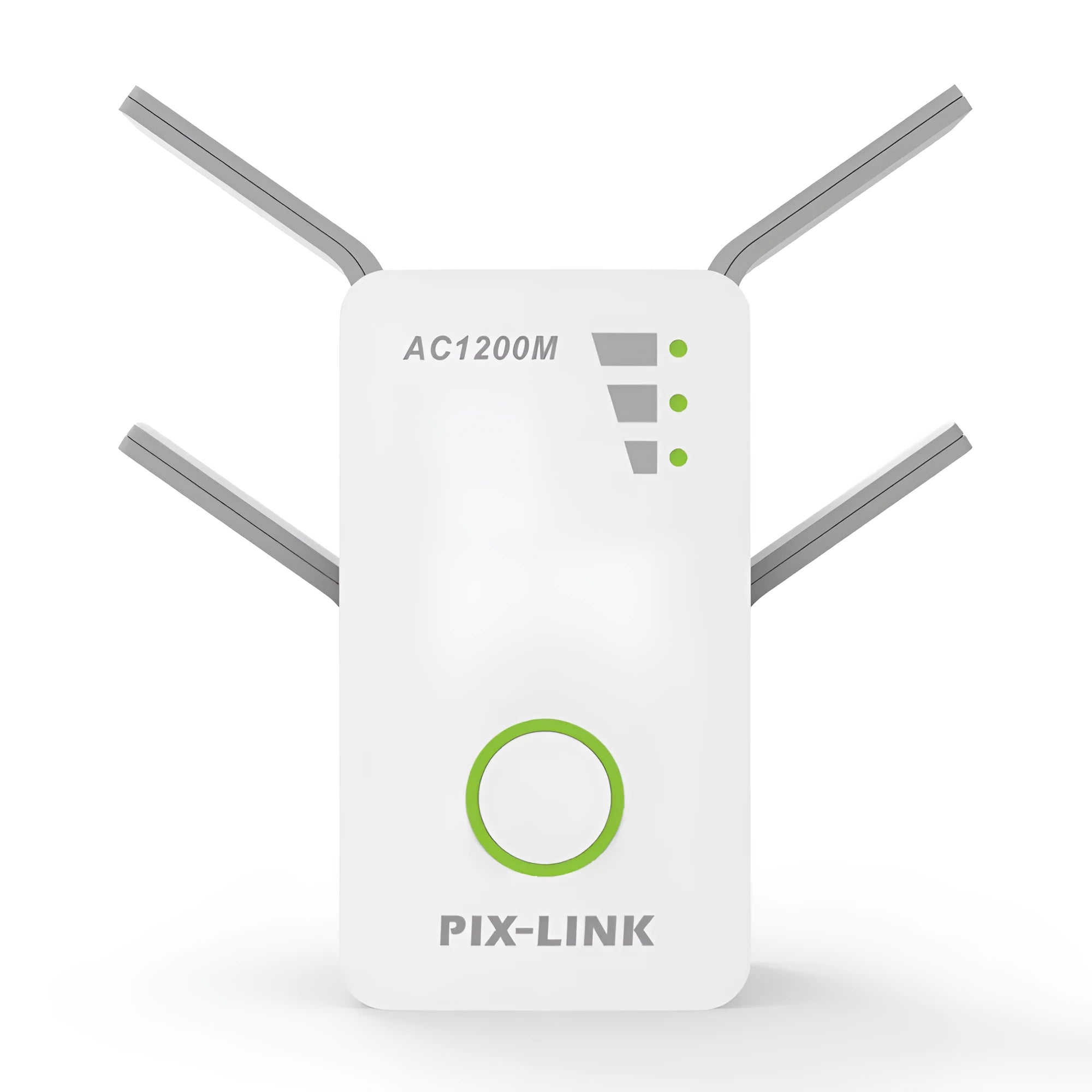 AC09 1200M dual frequency wireless repeater with UK plug, white plastic housing