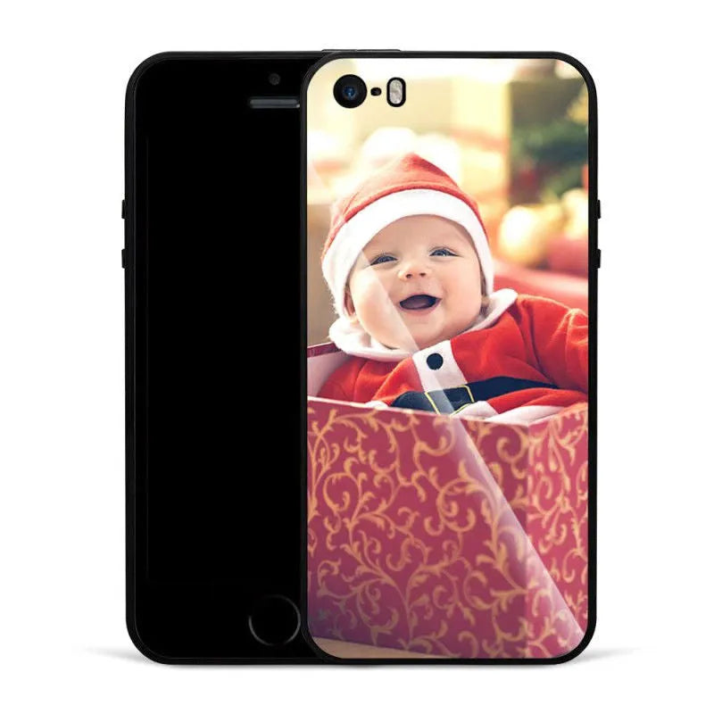 Ultra-thin patterned iPhone case with a raised edge protecting the screen and camera lens.