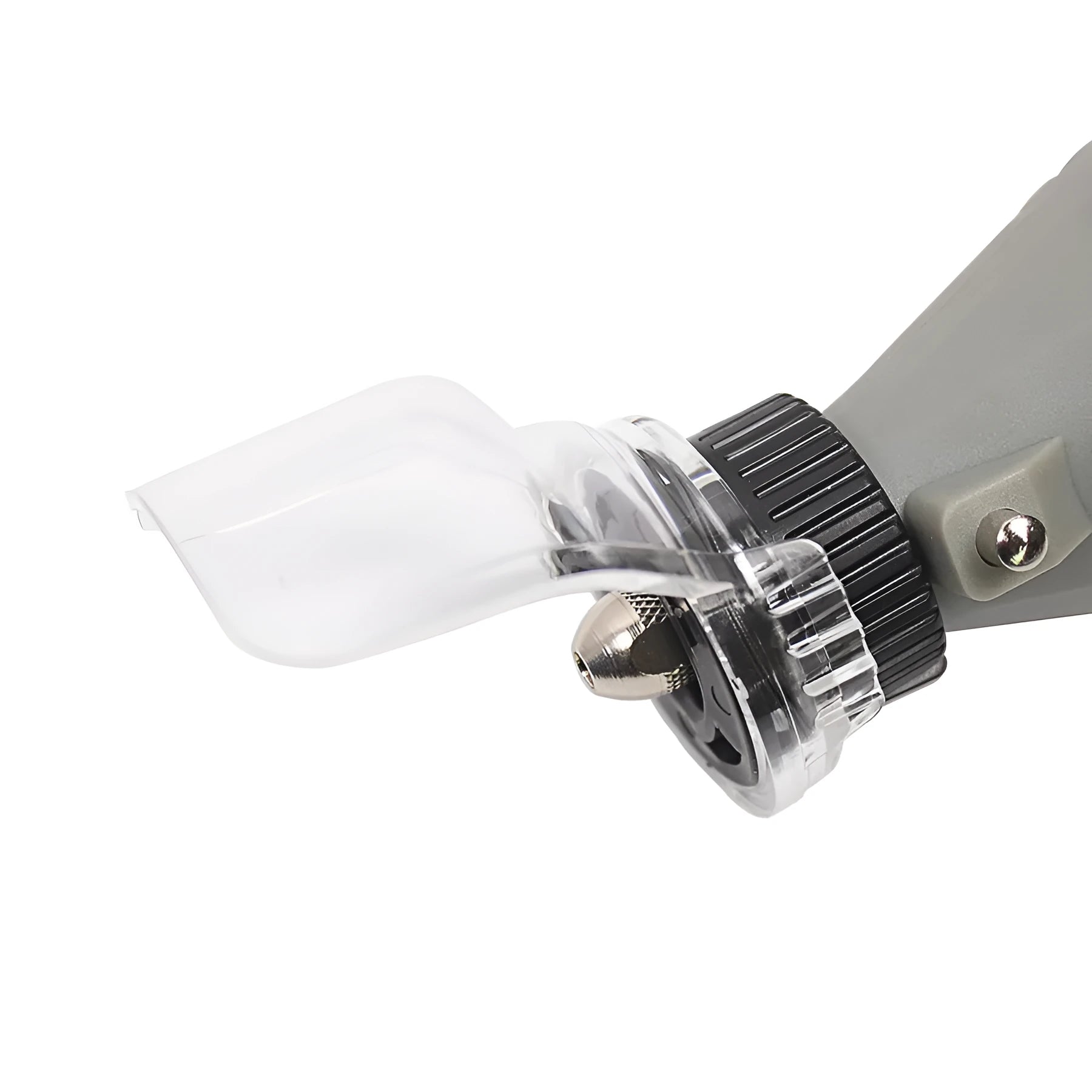 Clear plastic protective cover for Delta angle grinder with 17.5-19mm thread port