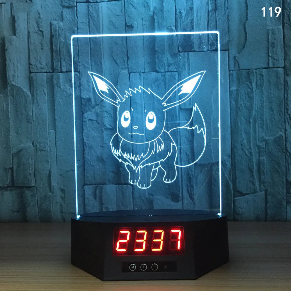 Dolphin-shaped 3D night light table lamp with wireless charging pad and remote control on wooden surface
