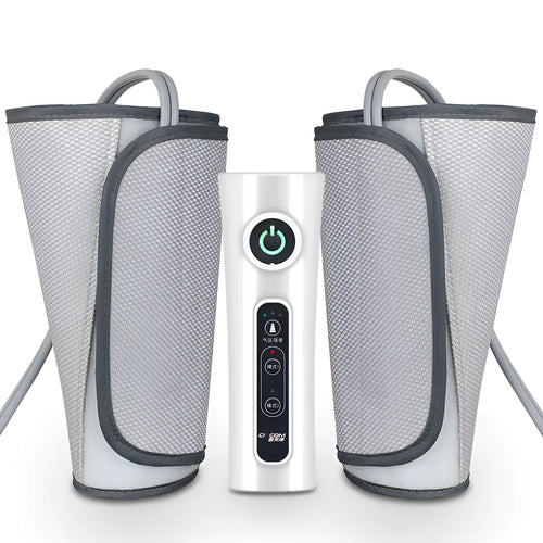 Automatic air wave calf massage machine with dual mode circulation in grey colour