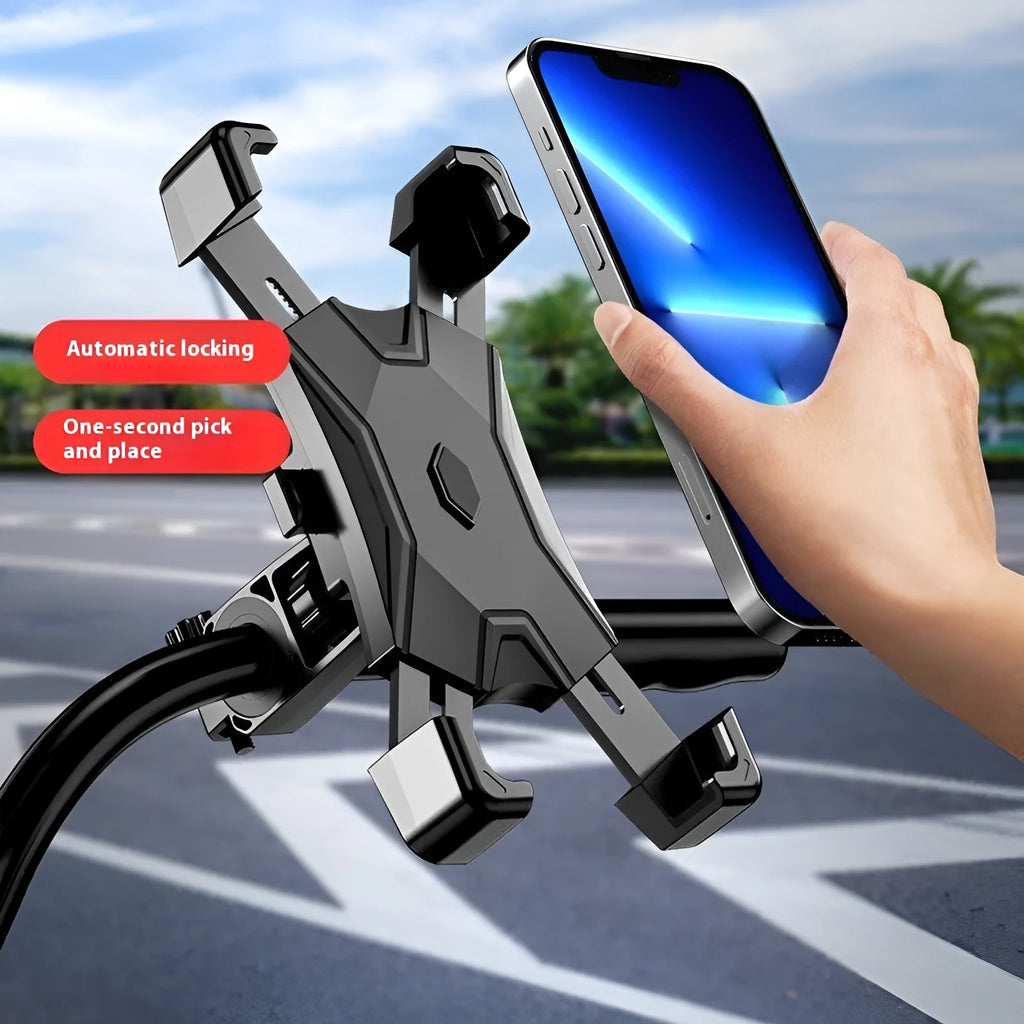 Universal shockproof ABS PC phone bracket for bicycle handlebar or motorcycle rearview mirror, Model 193