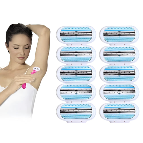 3-layer shaving blade for women manual razor refill pack of 4 packs