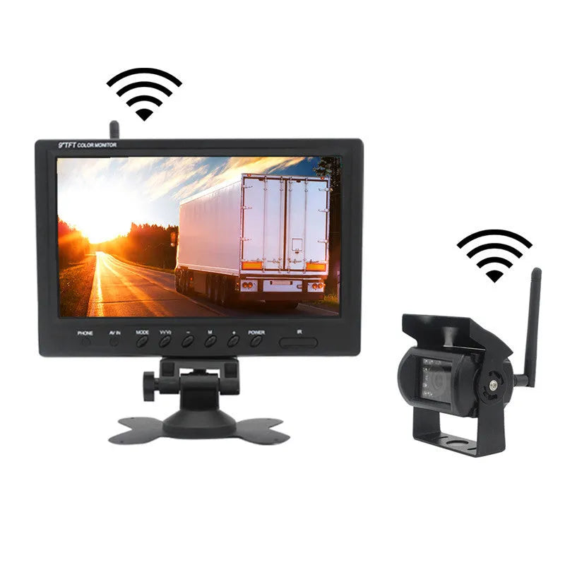 2.4G wireless reversing assist system with aluminium alloy body and 4.3 to 9 inch screen options