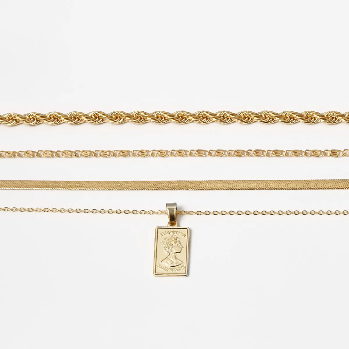 Golden geometric alloy electroplated anklet for women simple style hip hop footwear accessory