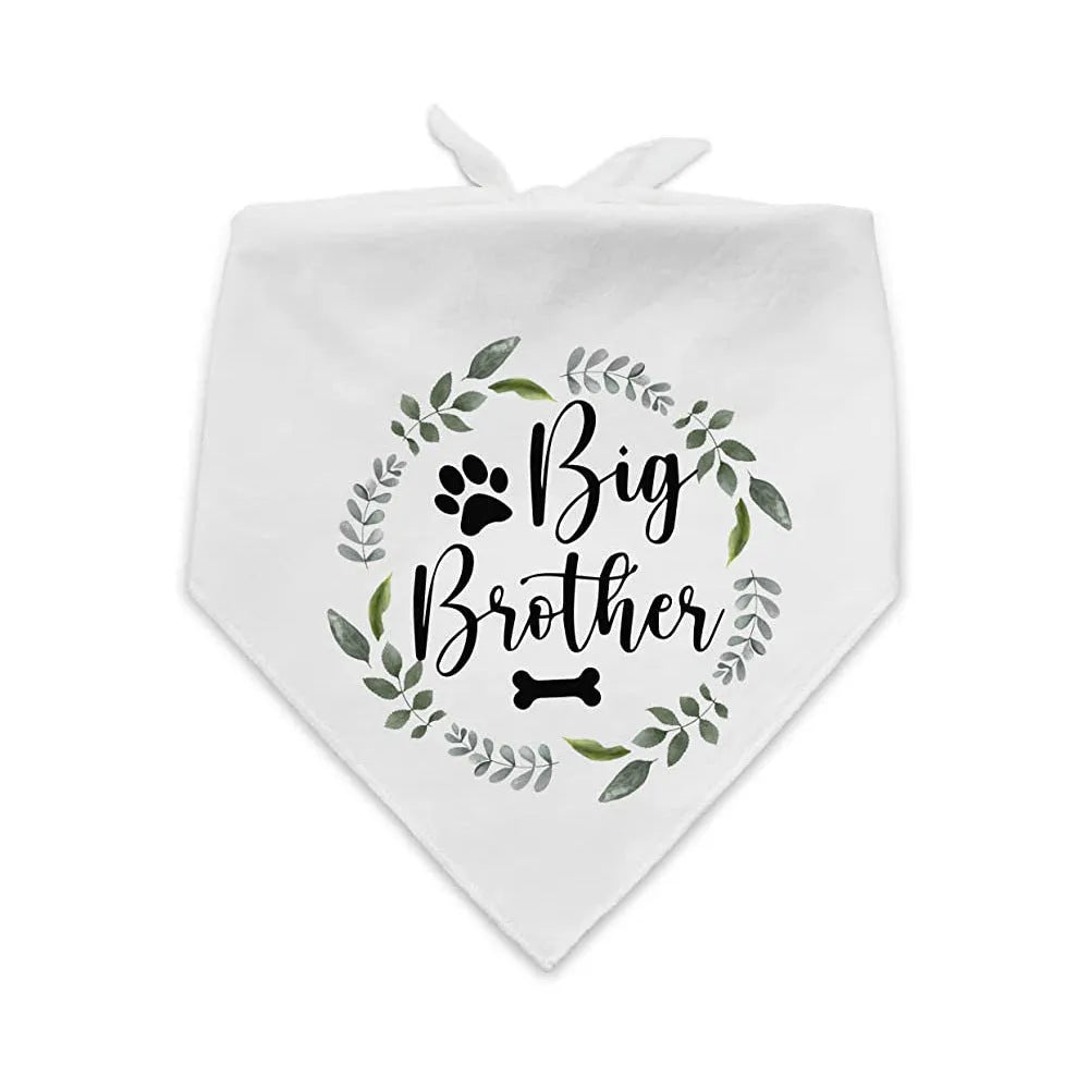 Wedding dog triangular binder scarf in polyester, 42x42x62cm, letter pattern, five colour styles