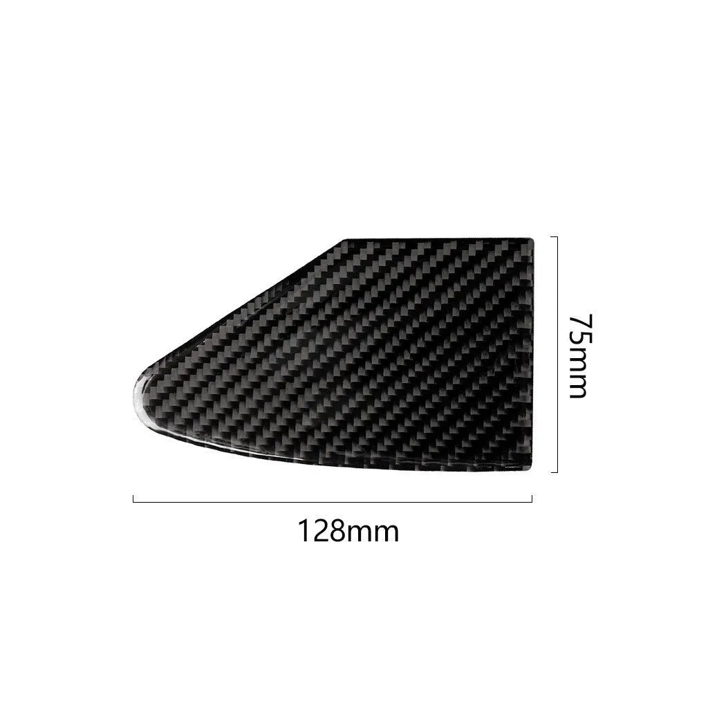 Carbon fibre decorative sticker for a USB charging port panel with 3M adhesive backing.
