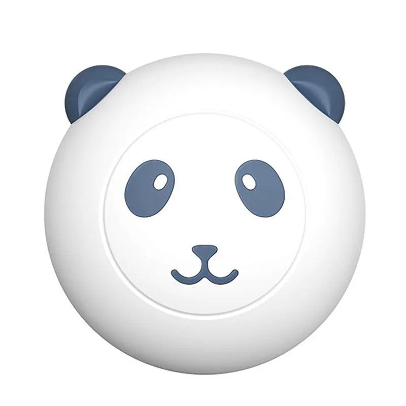 Panda-shaped silicone pet shower brush with soft bristles for dog and cat bath time