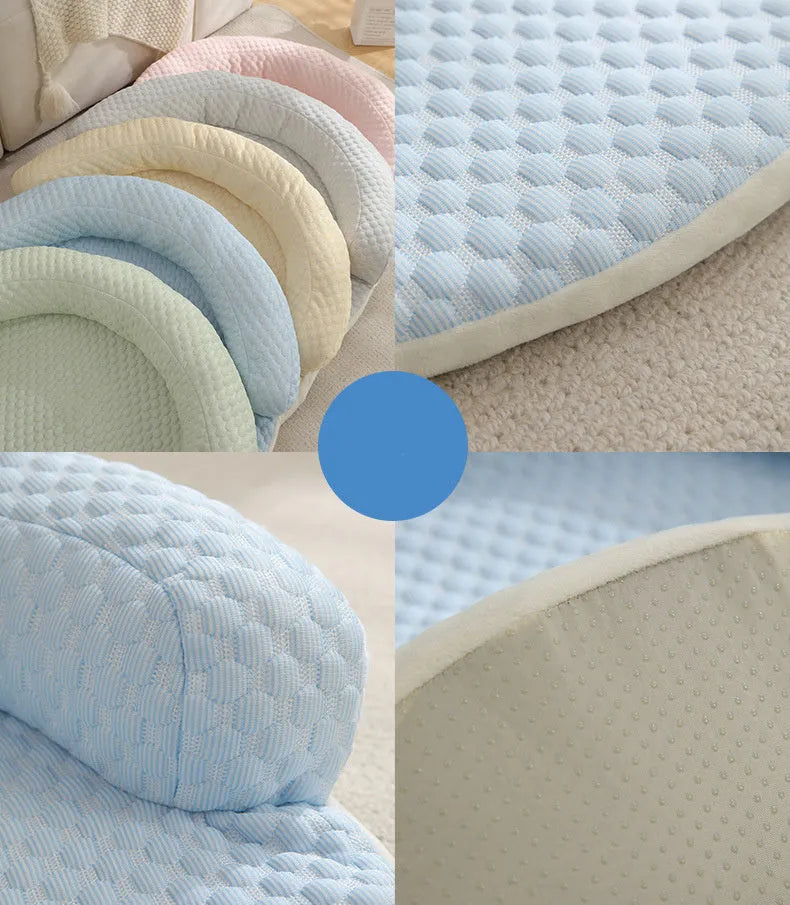Cotton cooling dog bed summer mat for dogs and cats, five sizes from 50cm to 110cm, five colours