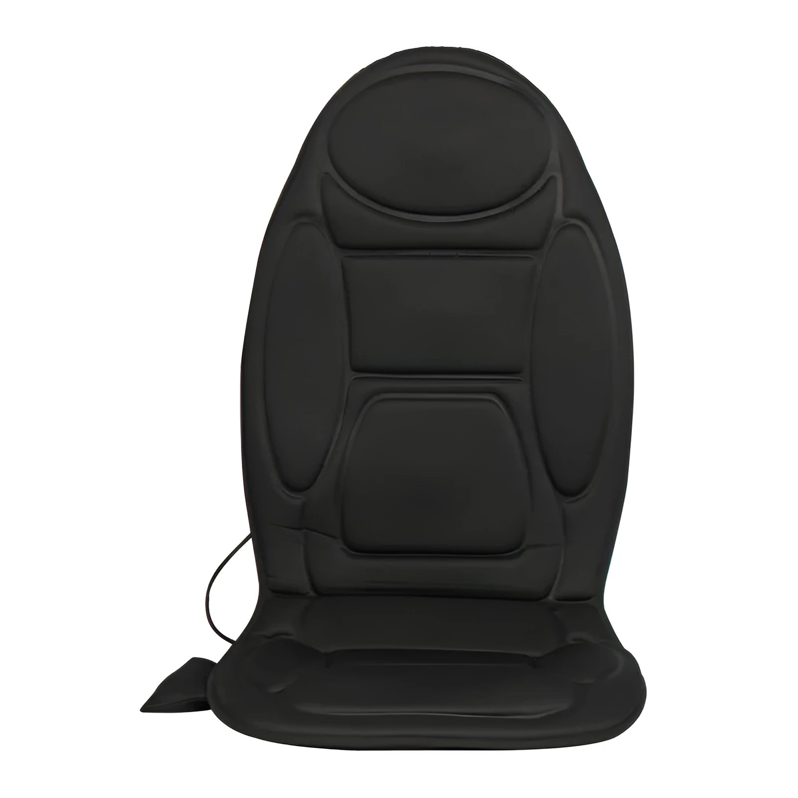 Cotton car massage cushion in black for lumbar support, suitable for driving and office use