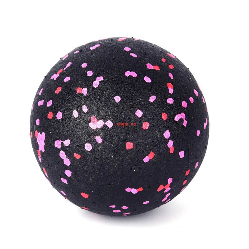 8 cm EVA yoga foot massage ball in Blackgreen and Blackpink, non-inflatable compact massage ball for fitness and health massage