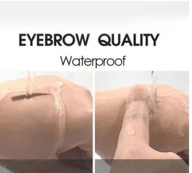 Eyebrow powder stamp kit with stencil in grey, brown, and light brown, 6g waterproof brow makeup