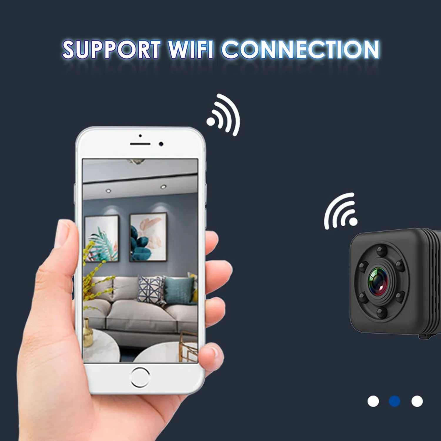 Black SQ29 waterproof sports camera shown with MicroUSB port and support for 32GB TF cards.