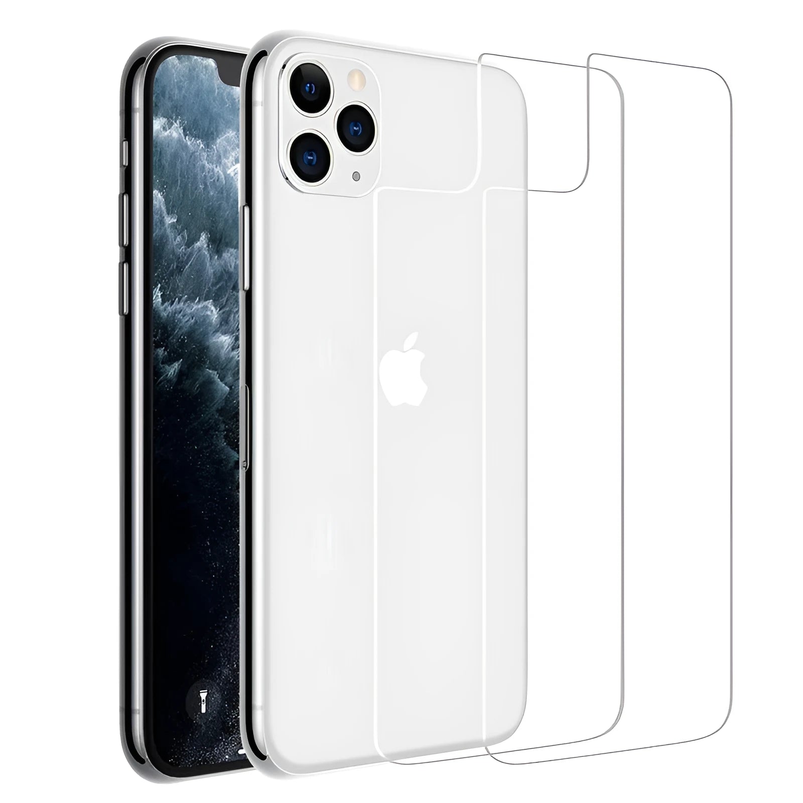 White tempered glass screen protector with 0.26mm arc edge for iPhone 11, XR, XS models