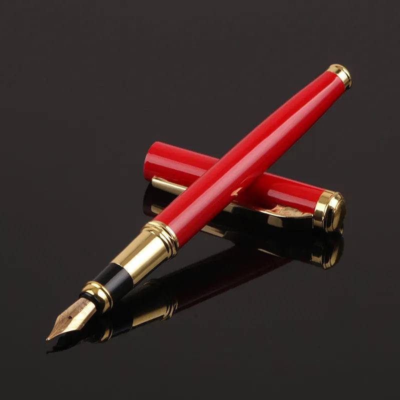 Metal business writing pen with 0.5mm tip in red and black colour options