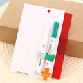 Green erasable highlighter and pen set with eraser, plastic shell and card packing