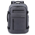 Waterproof men's computer backpack in black with Oxford cloth exterior, large capacity, and air cushion straps