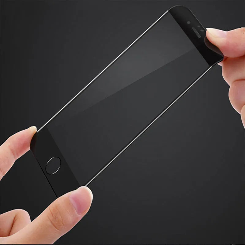 PET front film screen protector for Apple iPhone X in black full screen sanding toughened finish