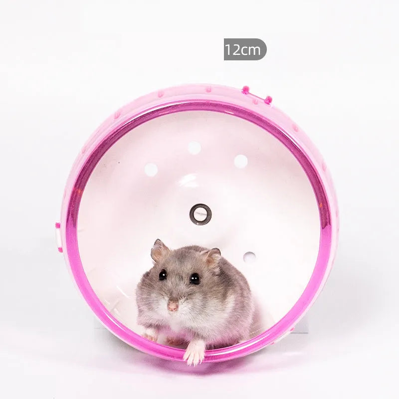 Hamster running wheel for large cage, silent exercise wheel in blue for golden silk bear