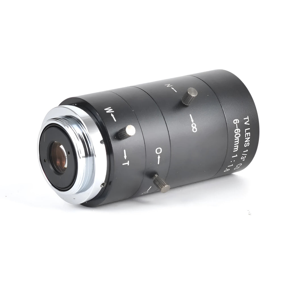 Black manual aperture 6-60mm CS mount camera lens for surveillance cameras