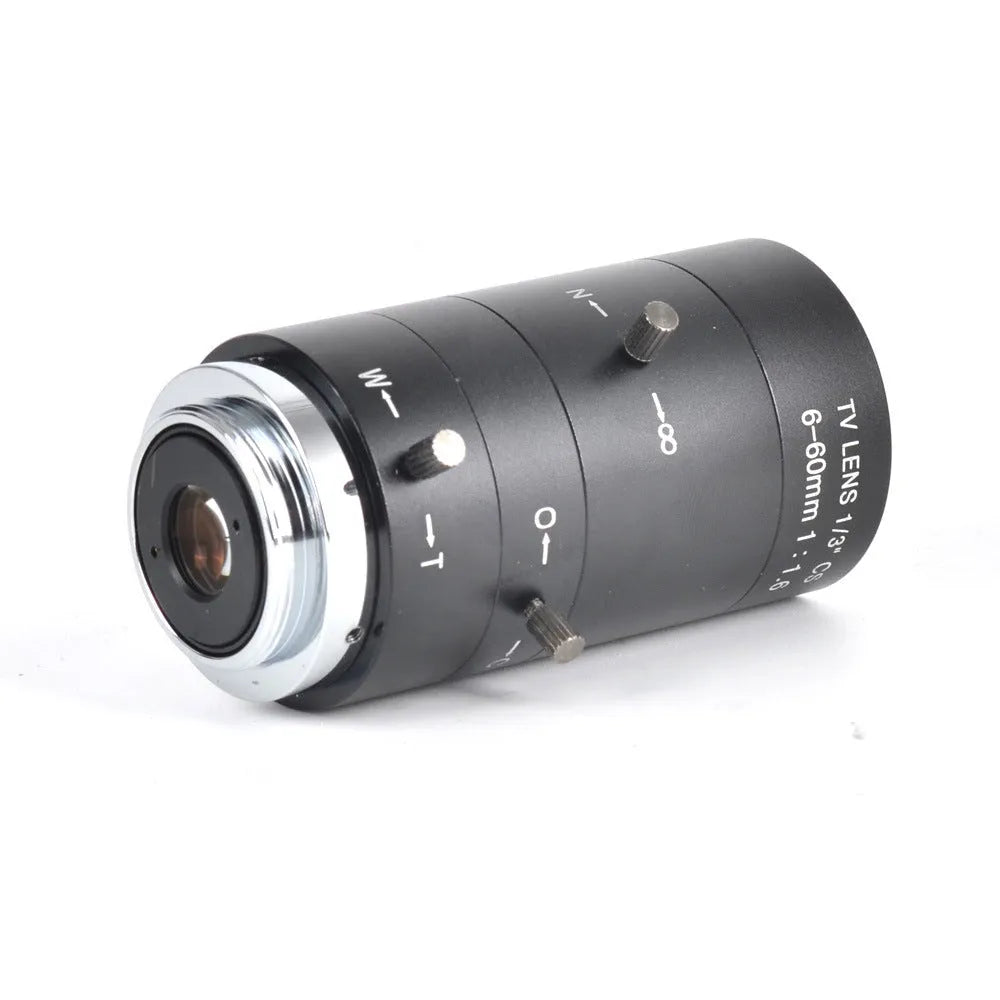 Black manual aperture 6-60mm CS mount camera lens for surveillance cameras