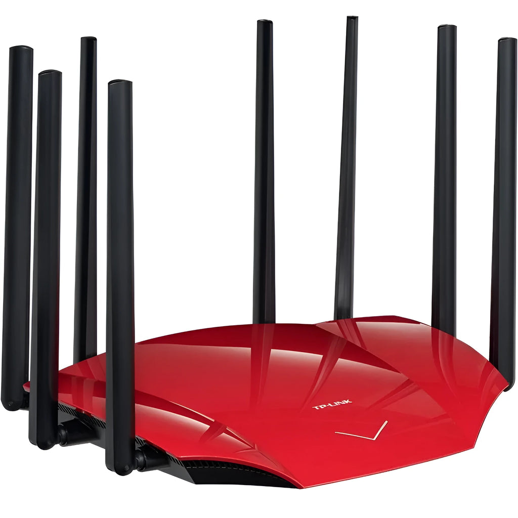 Wireless router with 4 LAN slots, dual-band 2.4G/5G, gigabit speed, built-in firewall