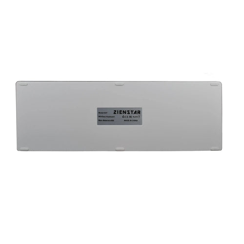 Ultra-thin white Bluetooth keyboard for tablets and mobile phones showing 104-key layout