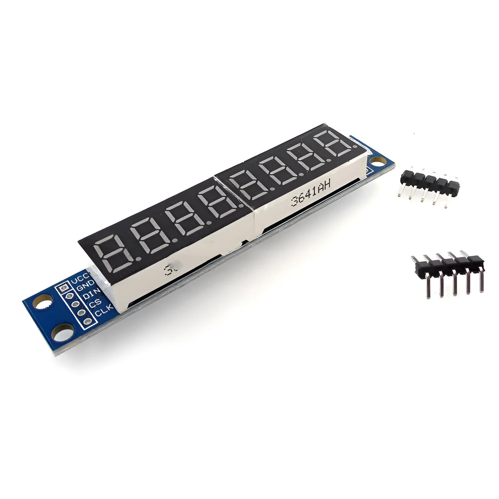 Digital tube display module control module in blue and black shell measuring 82x15x12mm