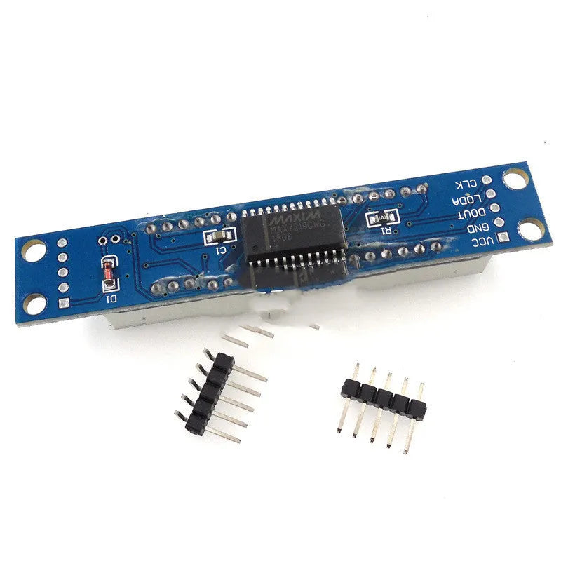 Digital tube display module control module in blue and black shell measuring 82x15x12mm