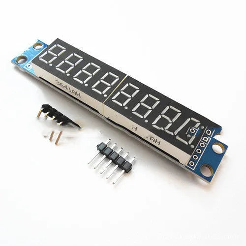 Digital tube display module control module in blue and black shell measuring 82x15x12mm