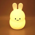 Penguin USB rechargeable silicone night light in medium size with 700mAh LED nine-colour push button control