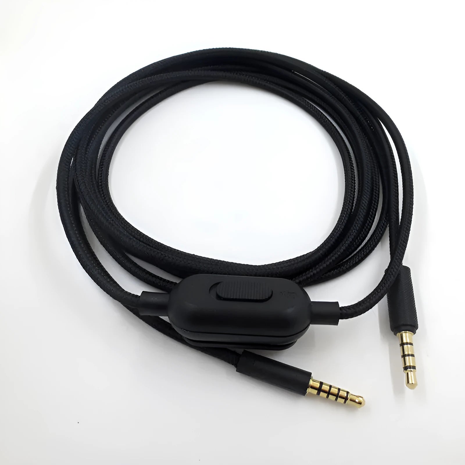 Black universal gaming headset cable with bare copper wire and oxygen-free copper construction