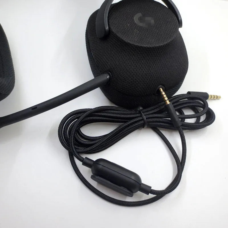 Black universal gaming headset cable with bare copper wire and oxygen-free copper construction