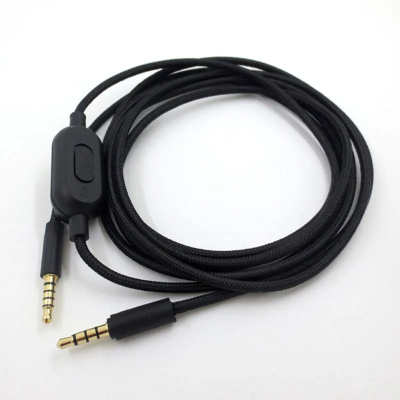 Black universal gaming headset cable with bare copper wire and oxygen-free copper construction