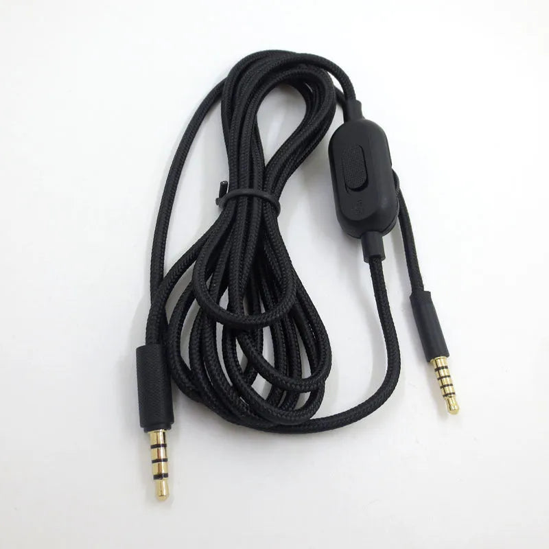 Black universal gaming headset cable with bare copper wire and oxygen-free copper construction