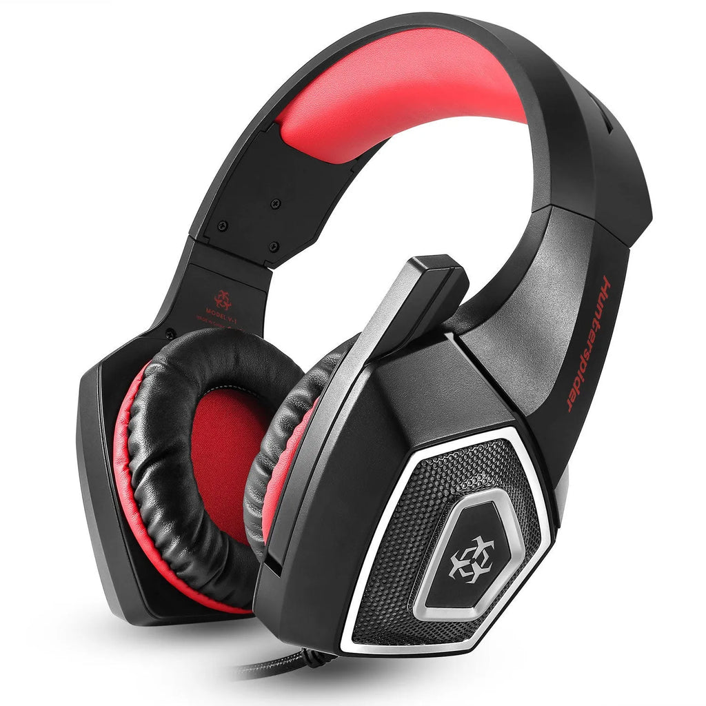 Wired gaming headset with microphone, 3.5mm plug, 2.1m cable, 40mm drivers, blue or red