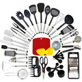44-piece set of nylon non-stick kitchen utensils including spatulas and spoons in light luxury style
