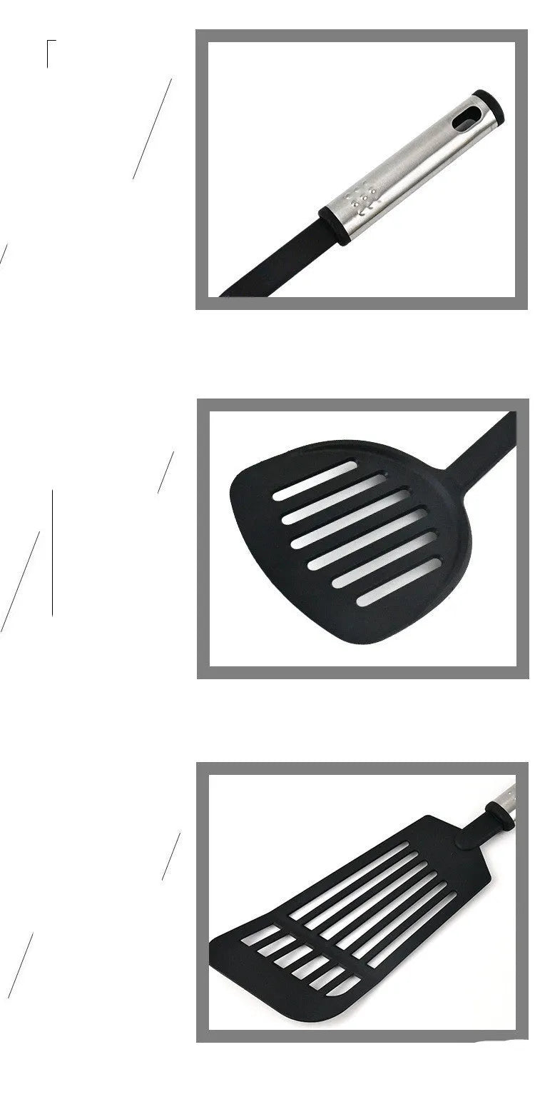 44-piece set of nylon non-stick kitchen utensils including spatulas and spoons in light luxury style